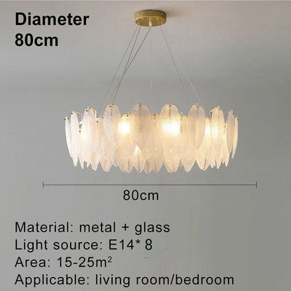 Luxury Feather Crystal Chandelier