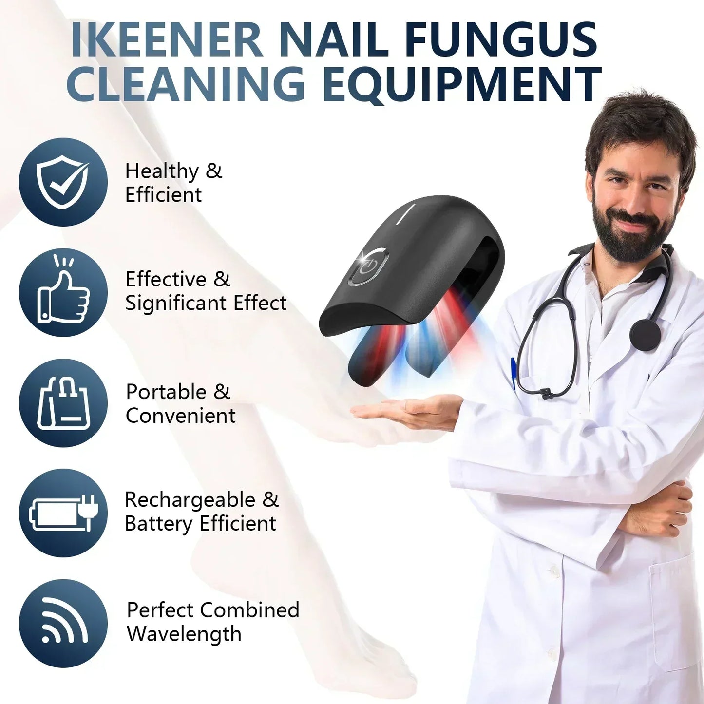 Compact Toenail Laser Treatment with USB Recharge