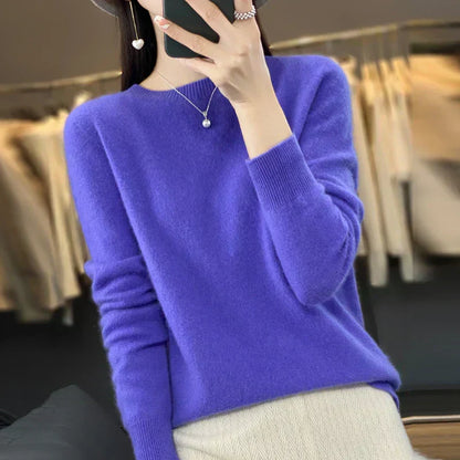 Pure Wool Crew Neck Sweater for Women