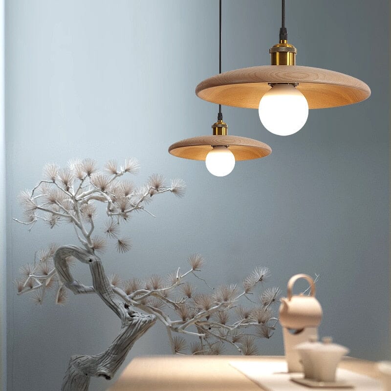 Rustic Wooden Pendant Light With Soft Warm Glow
