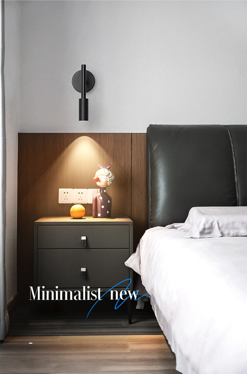 Flexible Black Adjustable Wall Reading Lamp