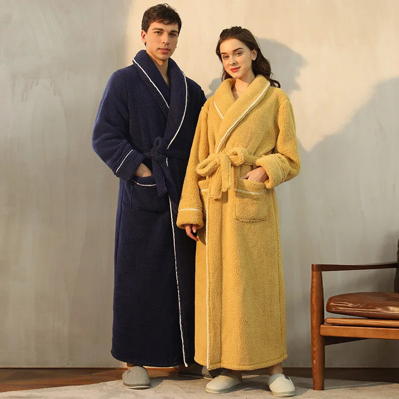 Soft Plush Winter Robe with Adjustable Belt
