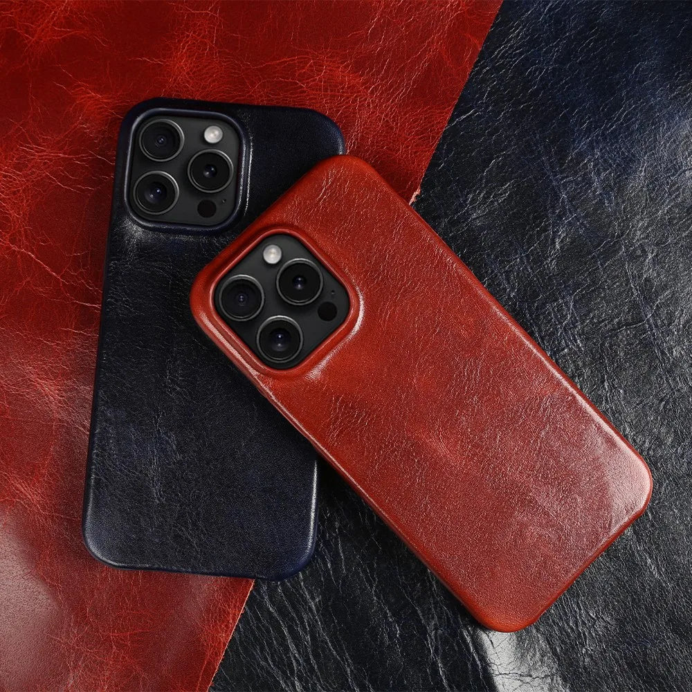 Premium Real Leather iPhone Cover Handcrafted Cowhide