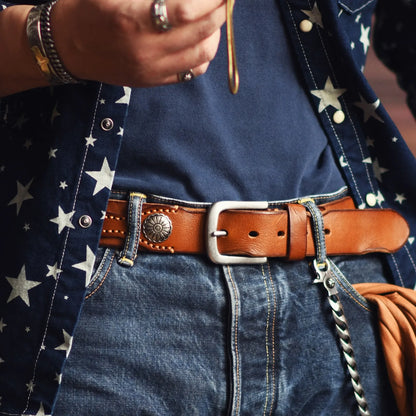 Leather Traditional Cowboy Belt