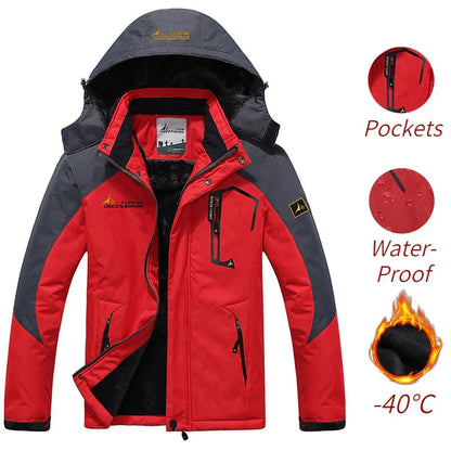 Warm Waterproof Men's Hooded Jacket - Lusomart