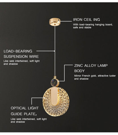 Luxury Crystal Glass Pendant Lighting Fixture