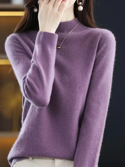 Soft Women's Merino Wool Slim Fit Sweater