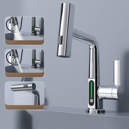 Flexible Kitchen Faucet With Long Extendable Hose
