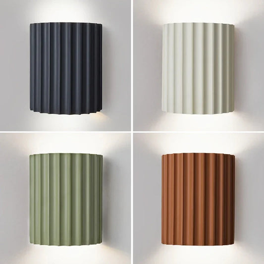 Contemporary White Resin Wall Light - Lusomart
