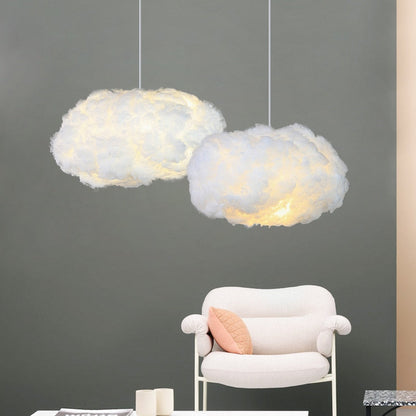 Soft White Cotton Pendant Lamp Shade