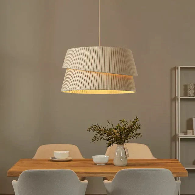 Simple Linen Shade Chandelier - Lusomart