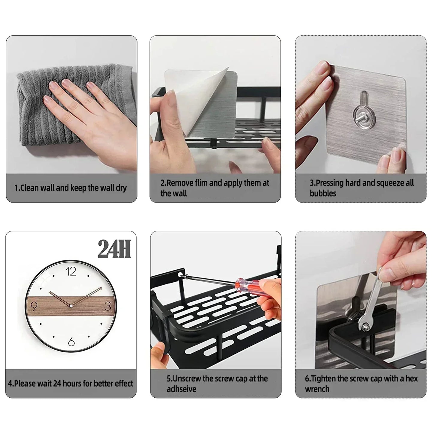 Wall Mounted Bathroom Storage Shelf