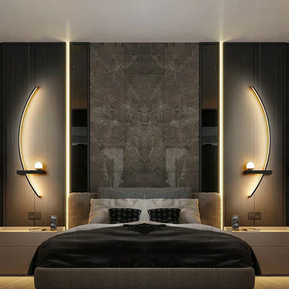 Modern Gold and Black Metal Outdoor Wall Lamp - Lusomart