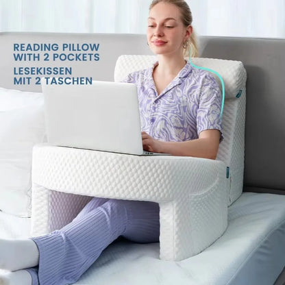 Comfortable Reading Pillow With Adjustable Arm Rest