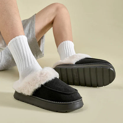 Warm Men's Fleece Slippers Non Slip Comfortable