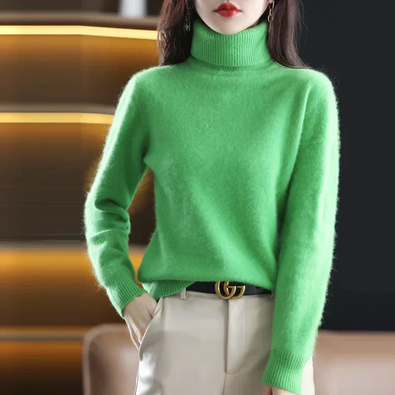 Luxurious Pure Cashmere Crew Neck Winter Sweater