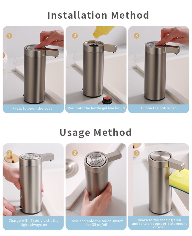 Automatic Stainless Touchless Soap Dispenser