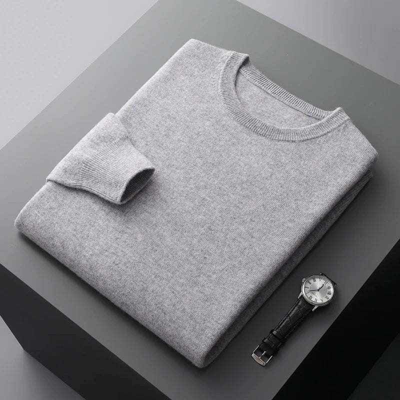 Premium Men's Merino Wool Crew Sweater