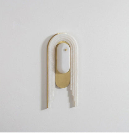 Luxury Marble G9 Wall Lamp in Copper Gold Finish
