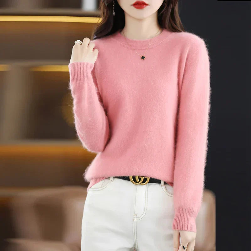 Soft Women's Cashmere Crew Neck Classic Fit Sweater
