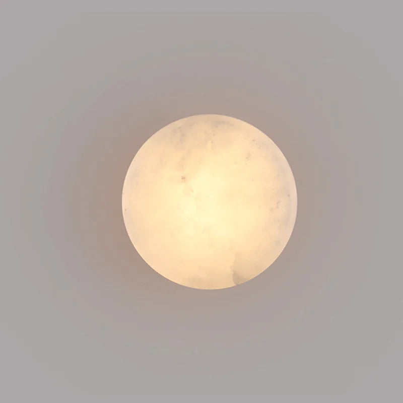 Elegant Marble Circular LED Wall Lamp for Home