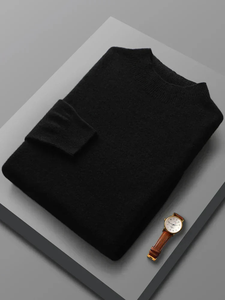 Warm Merino Wool Crew Neck Sweater