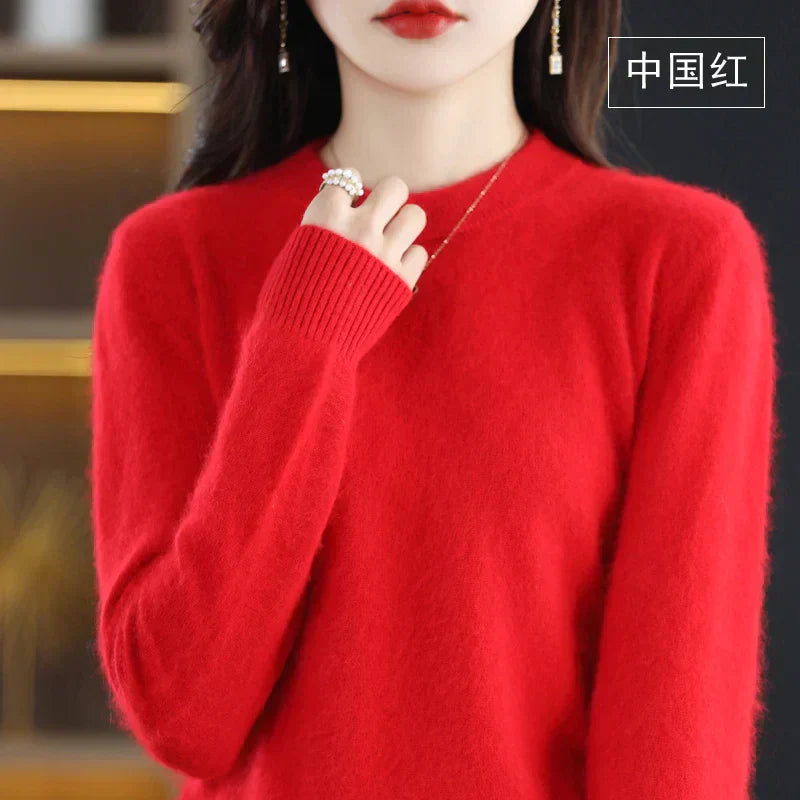 Soft Women's Cashmere Crew Neck Classic Fit Sweater