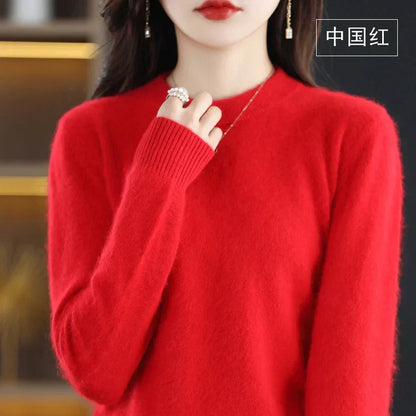 Soft Women's Cashmere Crew Neck Classic Fit Sweater