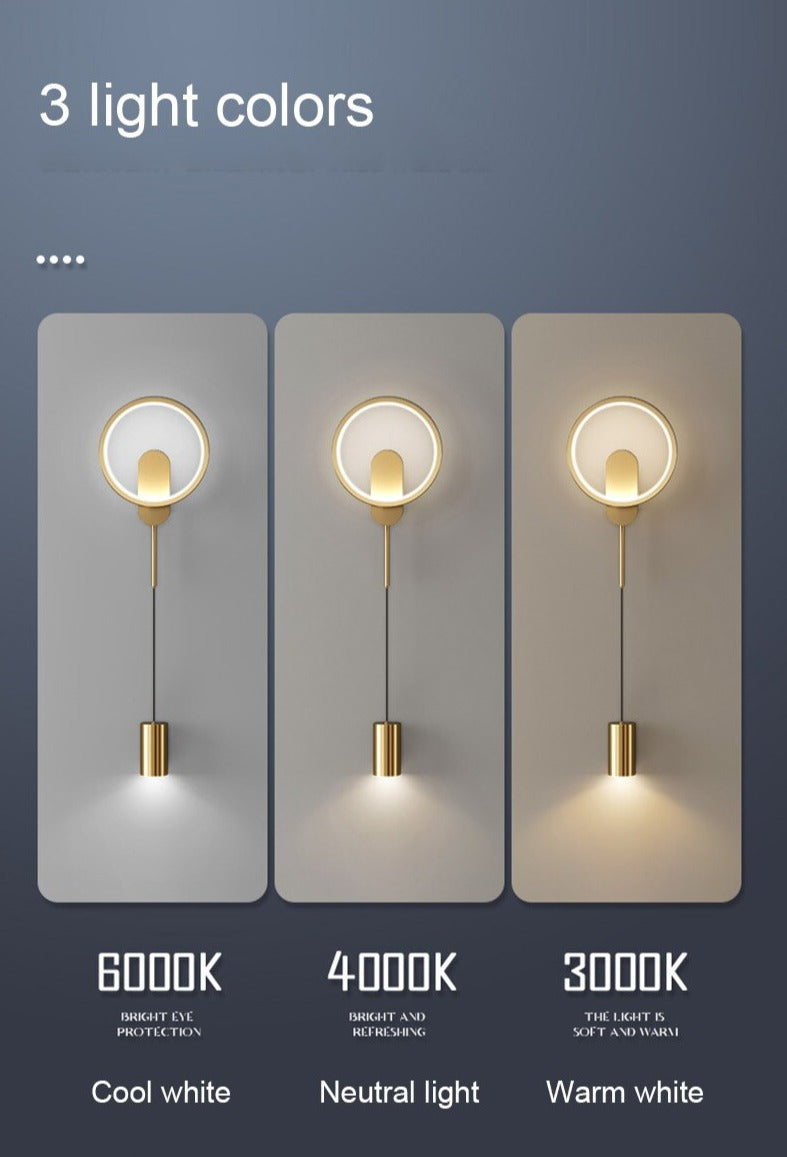 Contemporary Gold LED Wall Lamp 24W