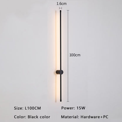 Sleek Gold And Black LED Wall Lamp