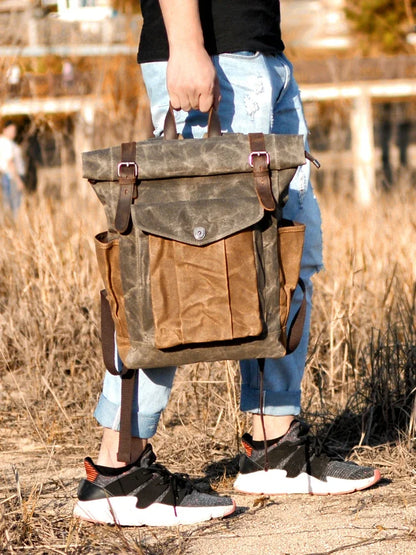 Classic Leather Backpack Bag