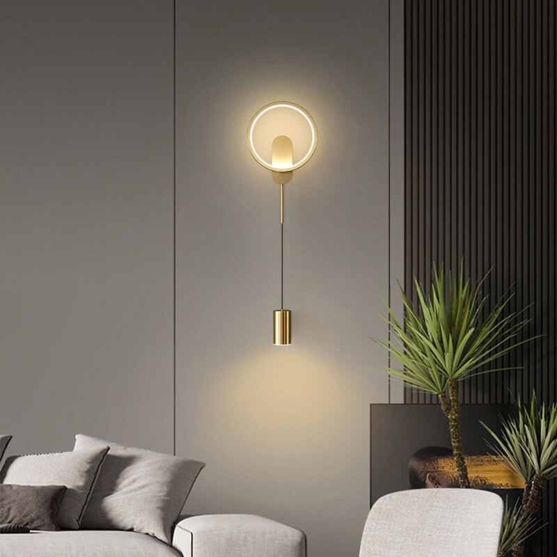 Contemporary Gold LED Wall Lamp 24W