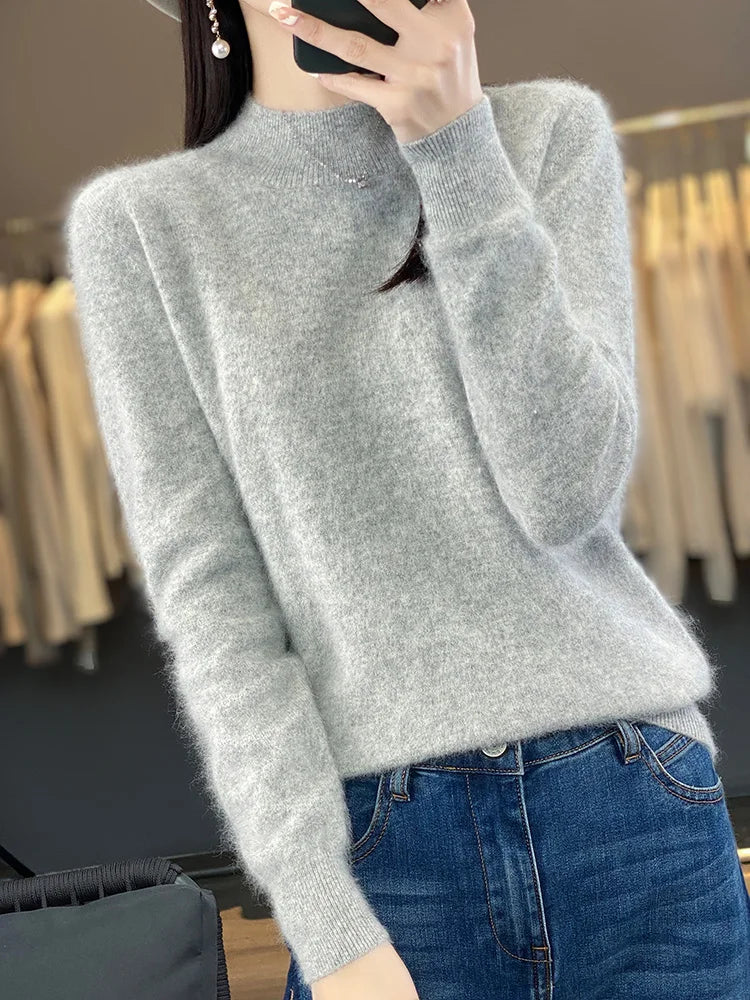 Luxurious Pure Cashmere Women's Soft Knit Sweater