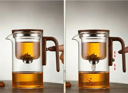 Clear Glass Teapot With Built In Strainer And Infuser