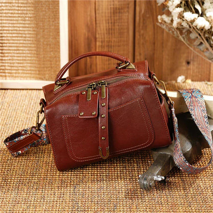 Authentic Leather Crossbody Shoulder Bag