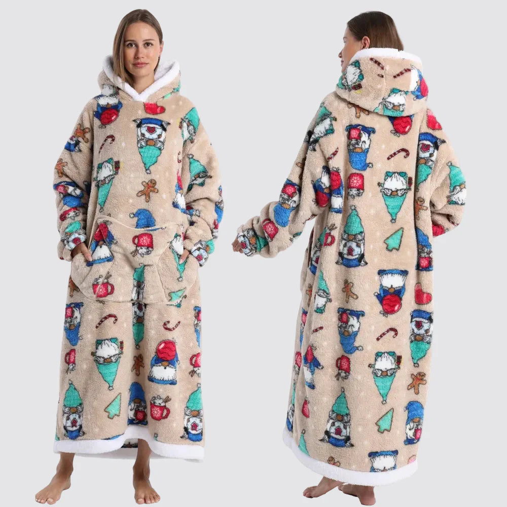 Fleece Oversized Hoodie Gezellige Stijlvolle Slaapzak Hoodie - Image 25