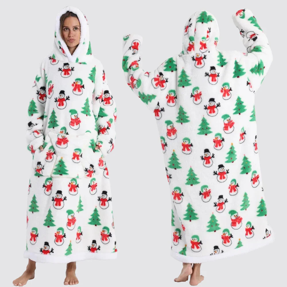 Fleece Oversized Hoodie Gezellige Stijlvolle Slaapzak Hoodie - Image 27