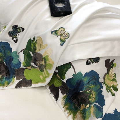 Luxurious Soft Cotton Duvet Cover Set with Embroidery