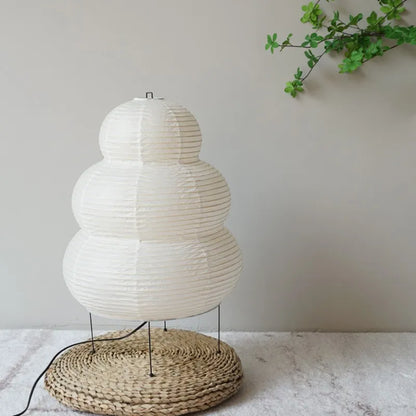 Rustic Wooden Tripod Floor Lamp