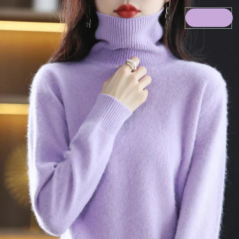 Luxurious Pure Cashmere Crew Neck Winter Sweater