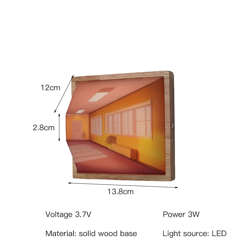 3D Effect Modern Wall Lamp for Living Rooms