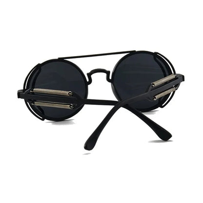 Retro Style Punk Sunglasses With Reflective Lenses