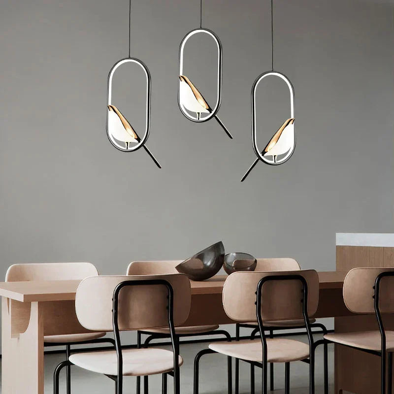 Modern Black Crystal Pendant Ceiling Light Fixture