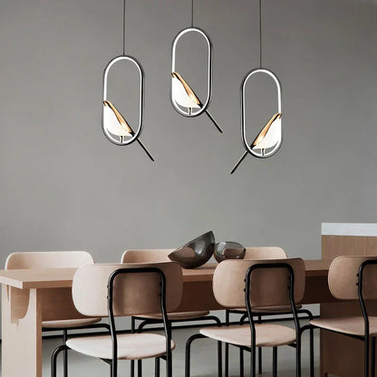 Modern Black Crystal Pendant Ceiling Light Fixture