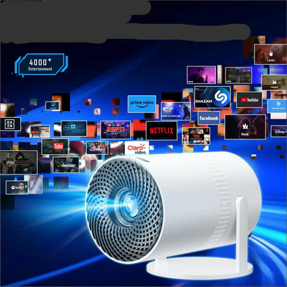 Compact 720p HD Portable Home Projector with Wi-Fi and Bluetooth