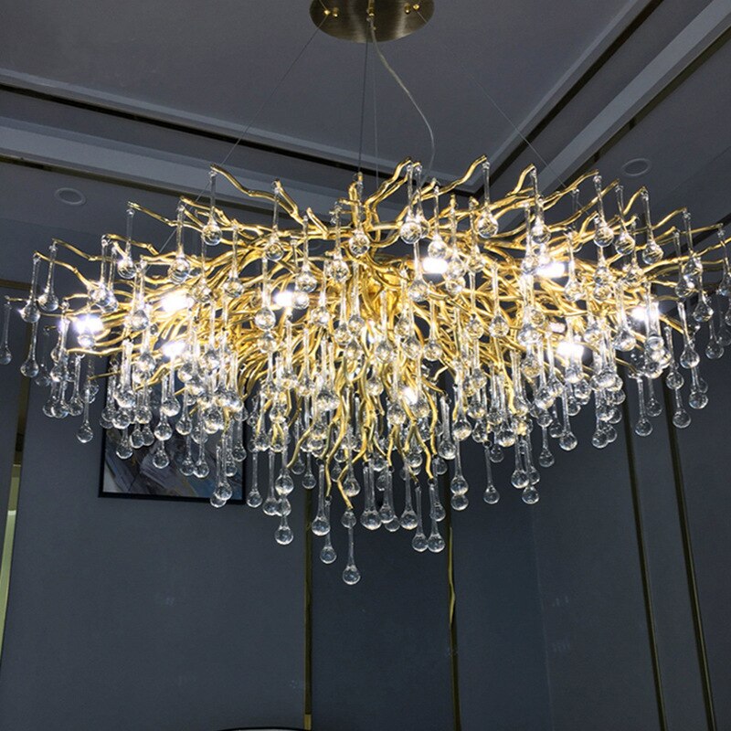 Luxury Crystal Drop LED Ceiling Light