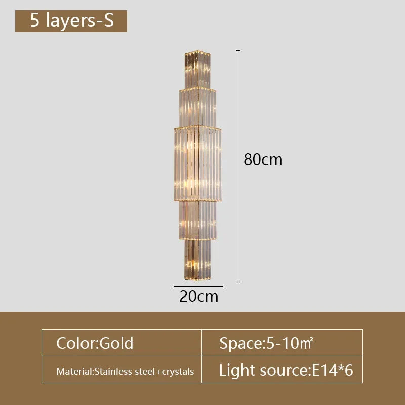 Sparkling Glass LED Wall Light With Soft Glow Effect