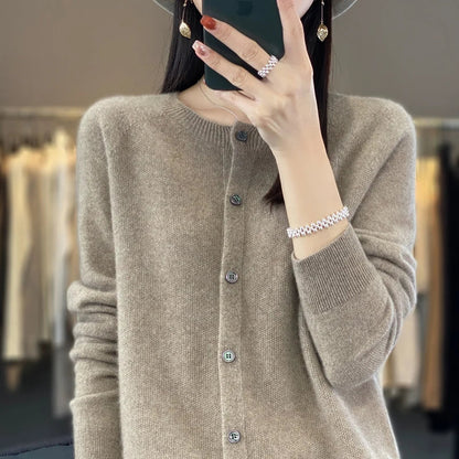 Soft Merino Wool Women's Crew Sweater - Lusomart