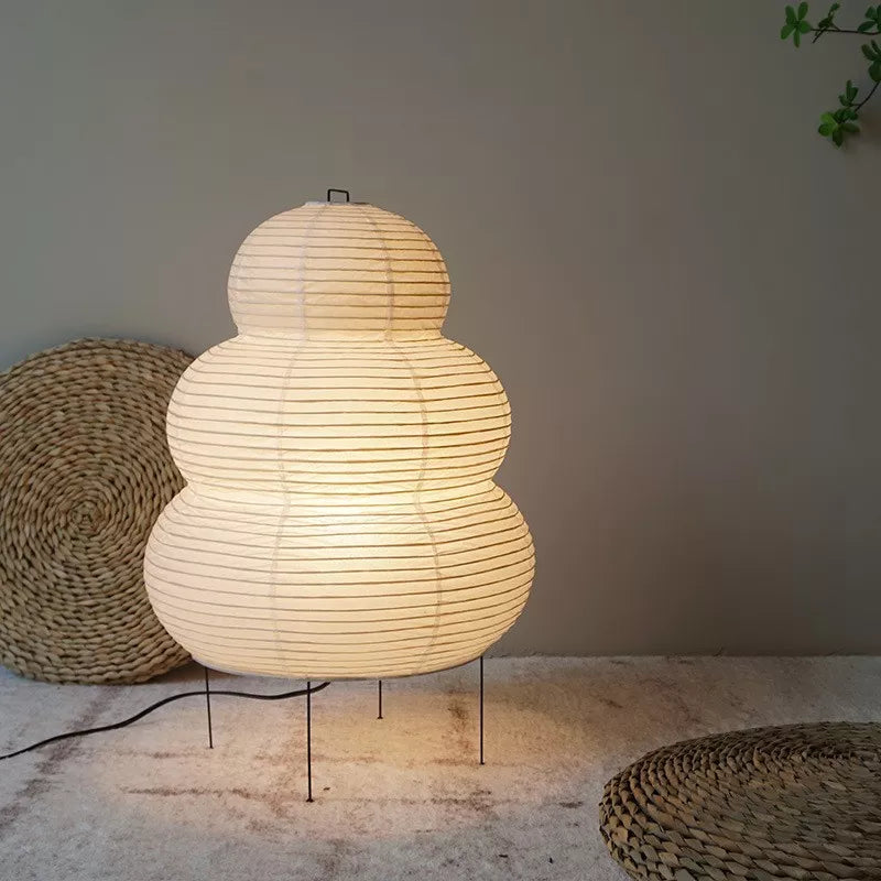 Rustic Wooden Tripod Floor Lamp - Lusomart