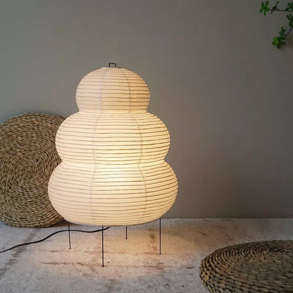 Rustic Wooden Tripod Floor Lamp - Lusomart